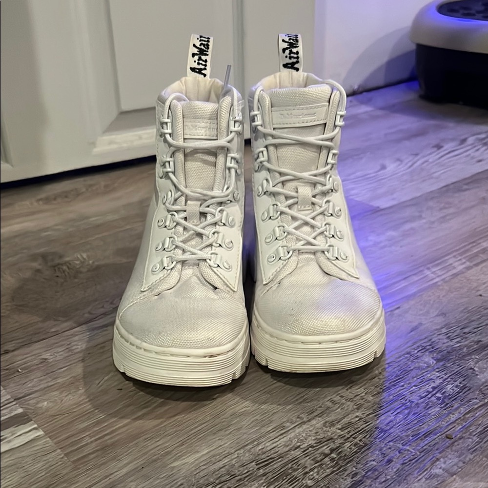 Dr. Marten’s Airwalk White Combat Boots